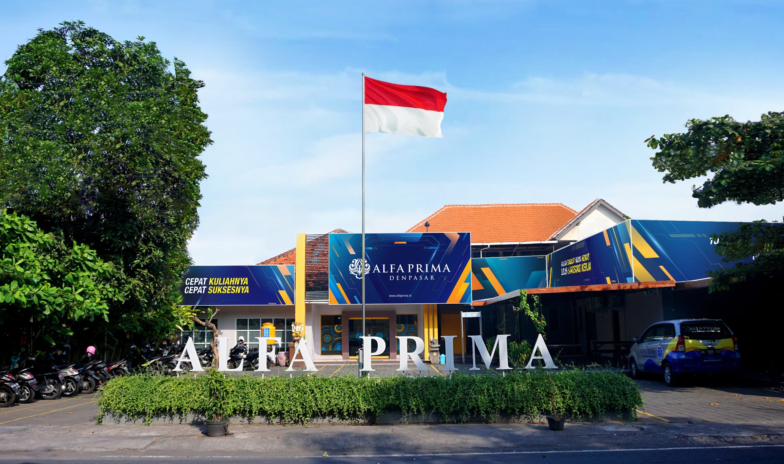 Students in a modern library